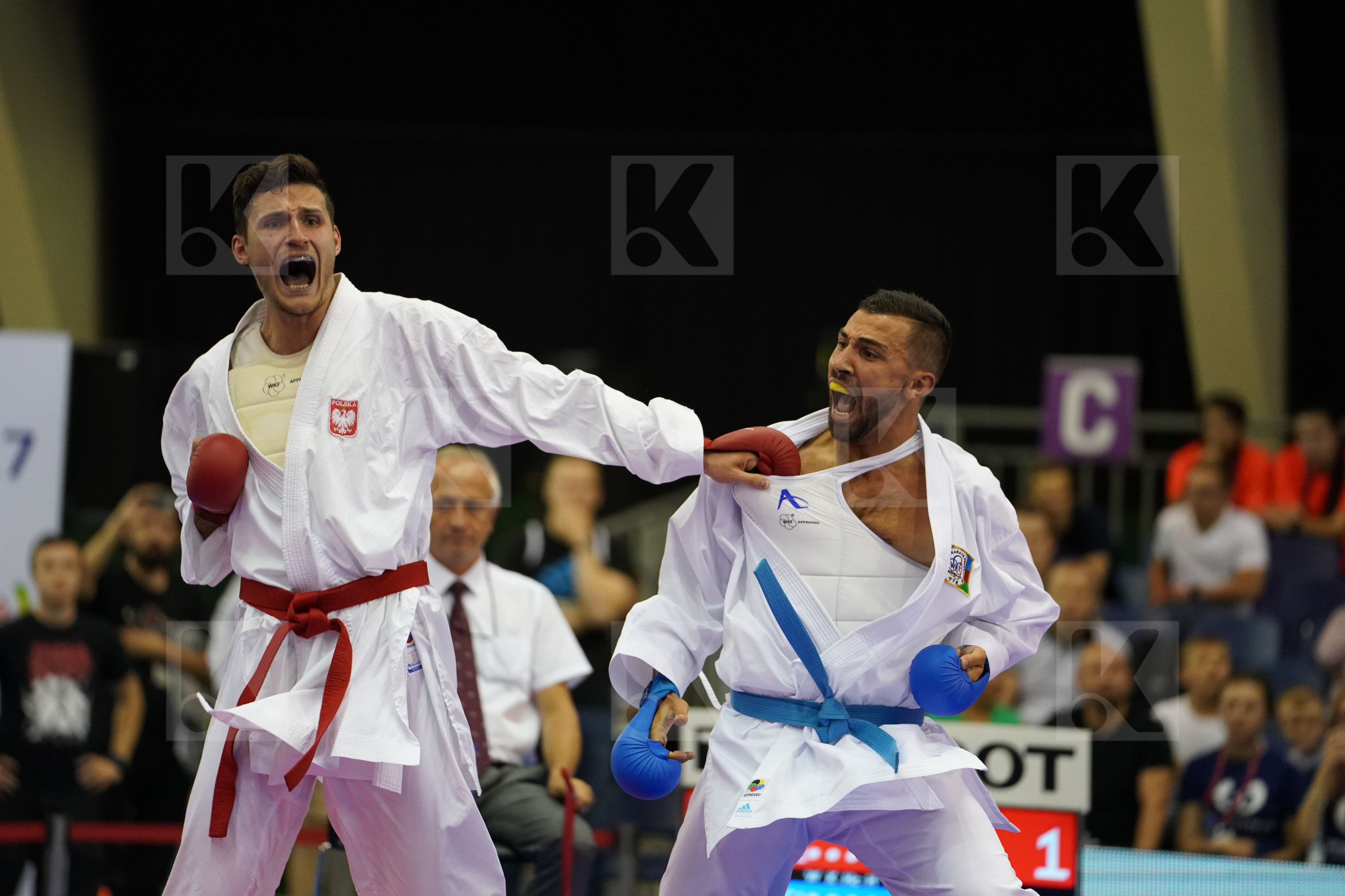 Azerbaijan Male Kumite -84kg Mamayev Aykhan Poland Warda Kamil